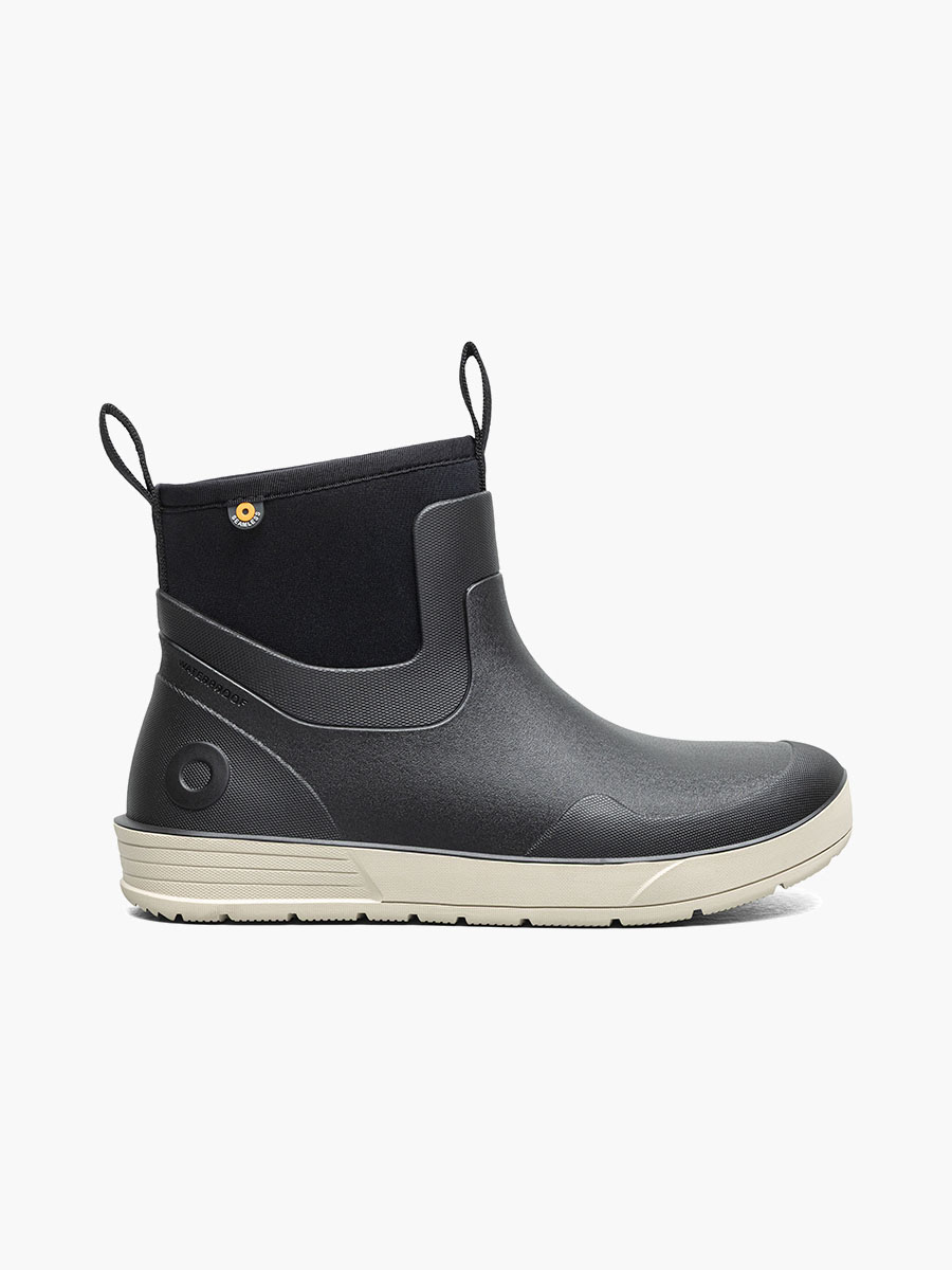 Bogs Boots Rockaway Seamless Chelsea Women's Slip On Boots Black Size