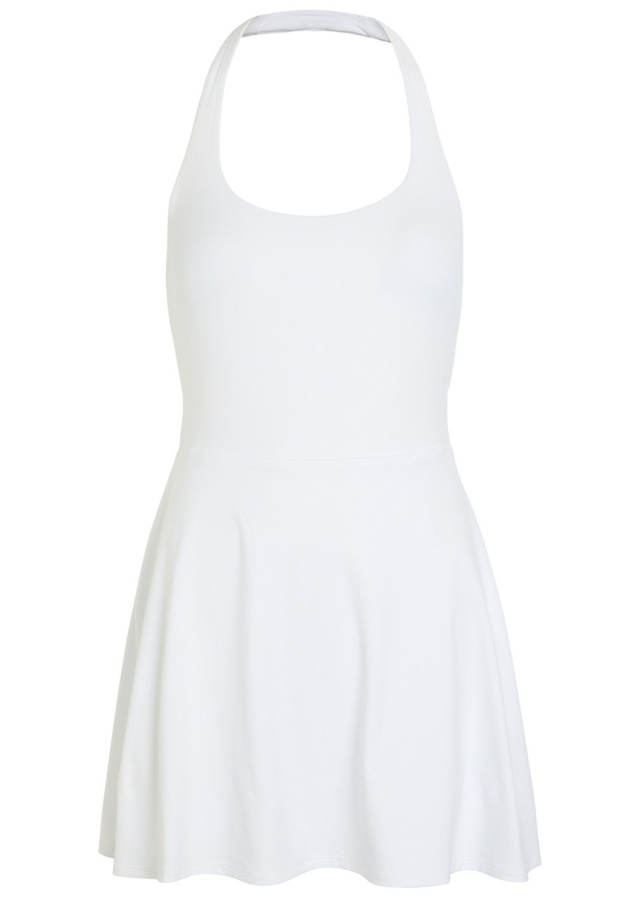 Vuori Tiebreak Halter Stretch-jersey Mini Tennis Dress - White - S - S