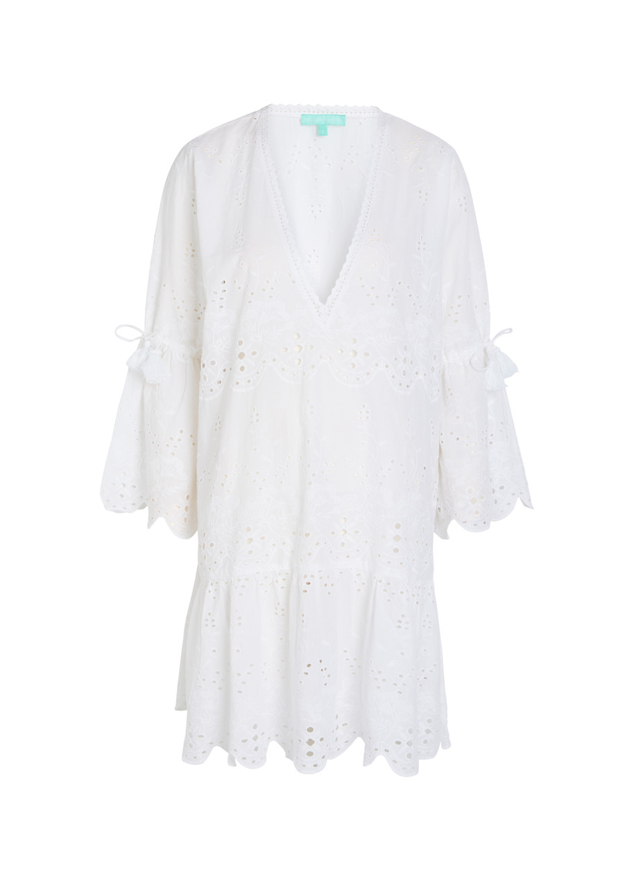 Melissa Odabash May Embroidered Cotton Mini Dress - White