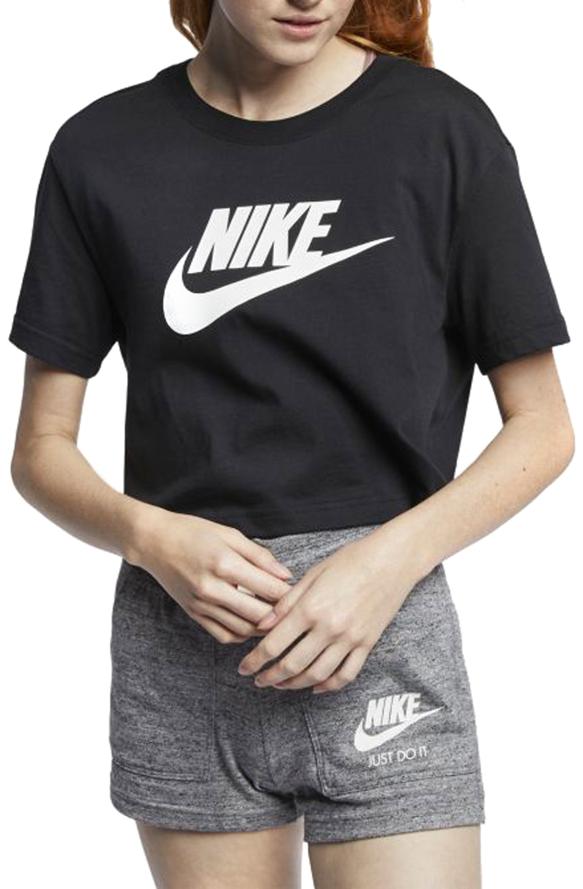 Women Sportswear Essential Crop Top BlackWhite Tops M BlackWhite