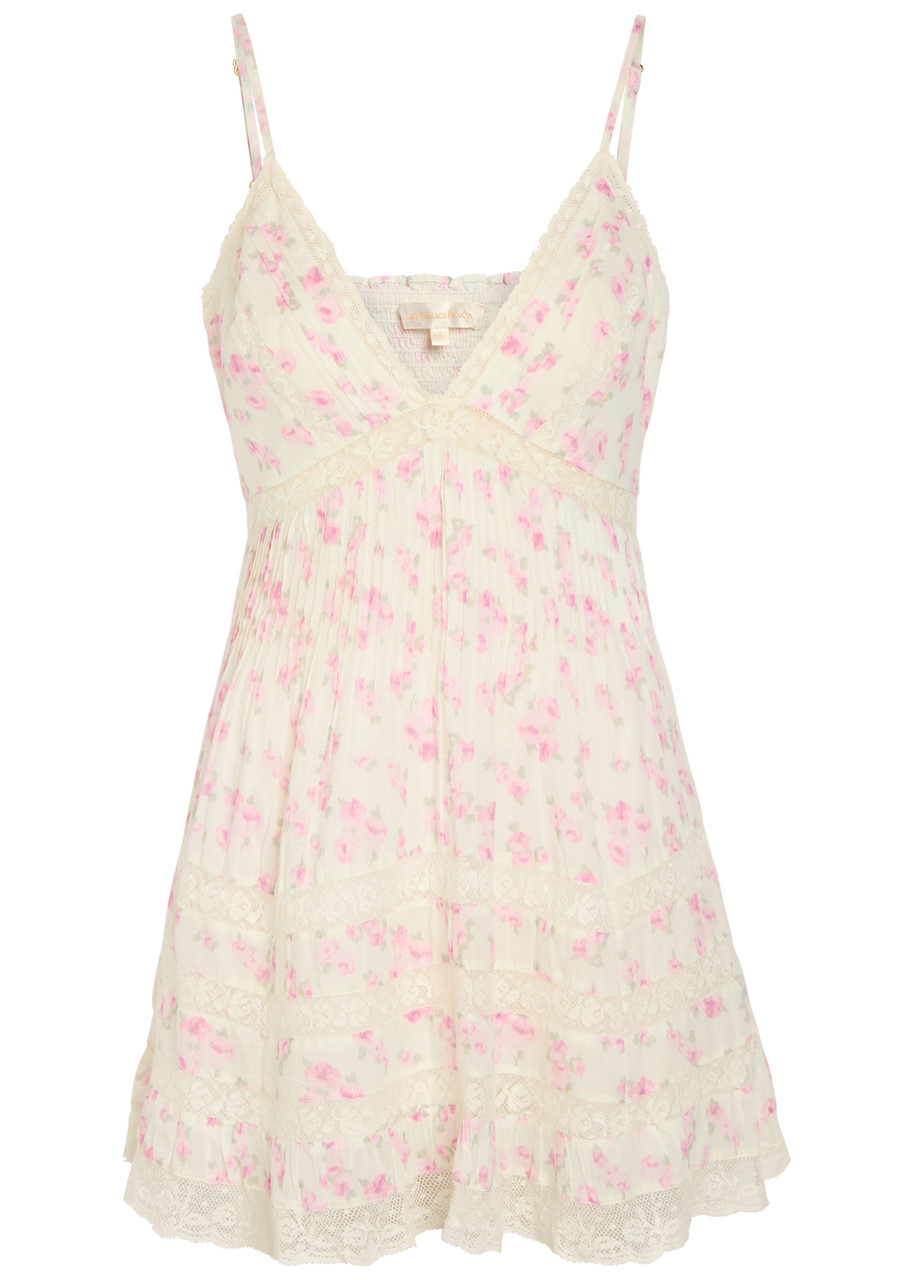 Loveshackfancy Alonna Floral-print Cotton Mini Dress - Pink - M M