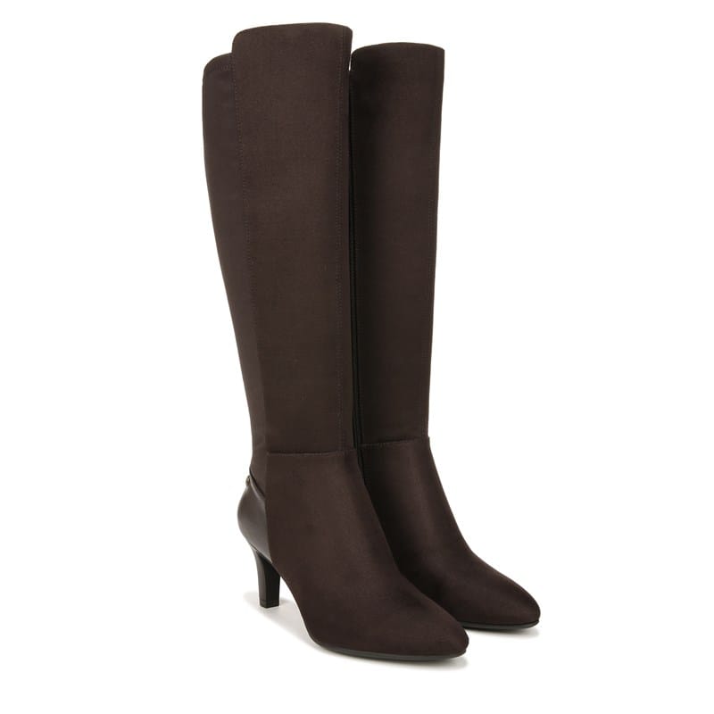 Lifestride Women's Gracie Knee High Dress Boots BrownChocolate - Size .