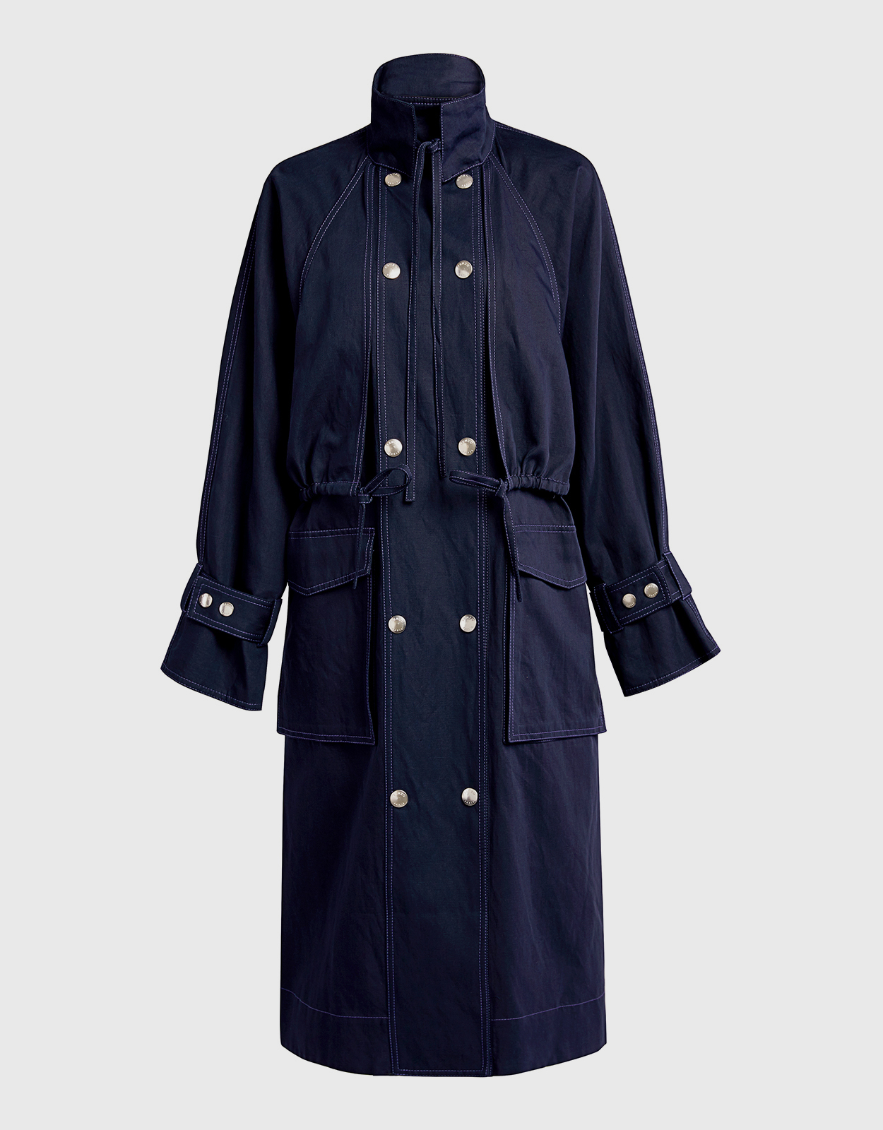 Kenzo Twill Trench Coat - FR