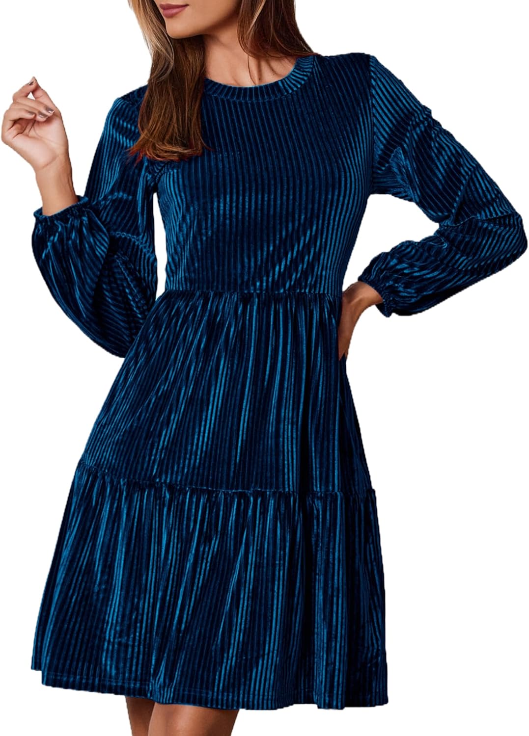 Zeagoo Women's Velvet Dress Elegant Evening Dress