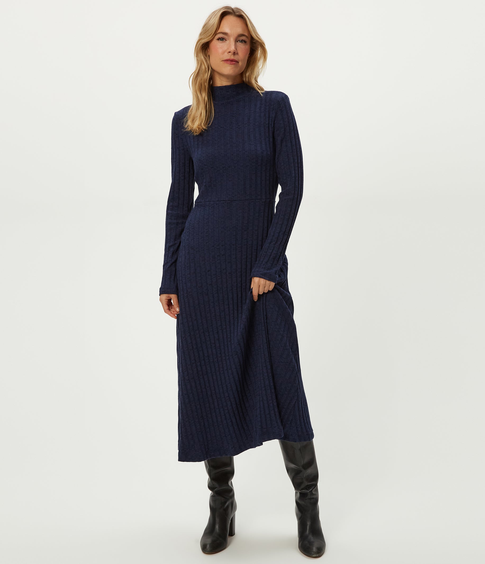 Lenox Mock Neck Midi Dress