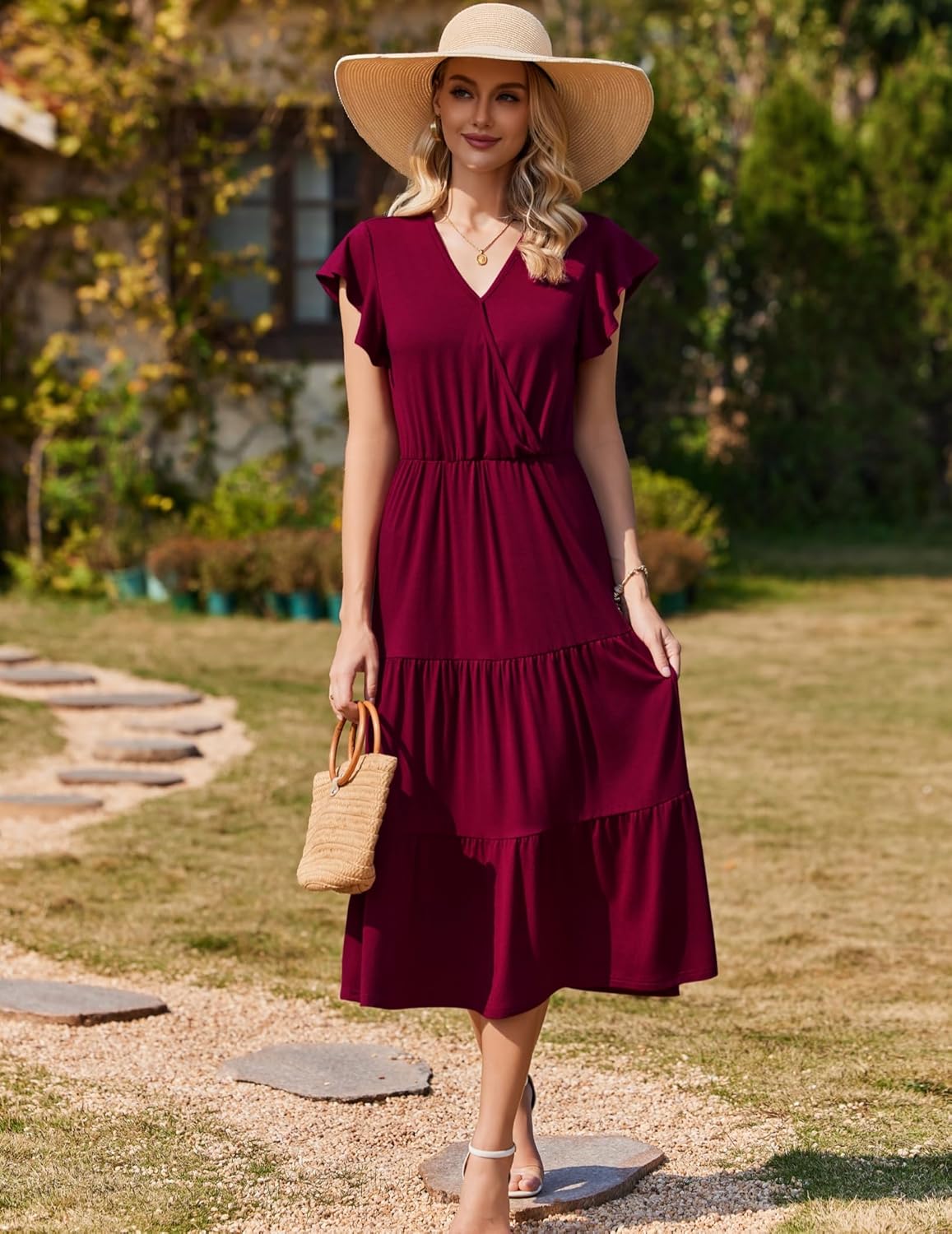 Zeagoo Women's Summer Maxi Dress Casual A Line Beach Dress