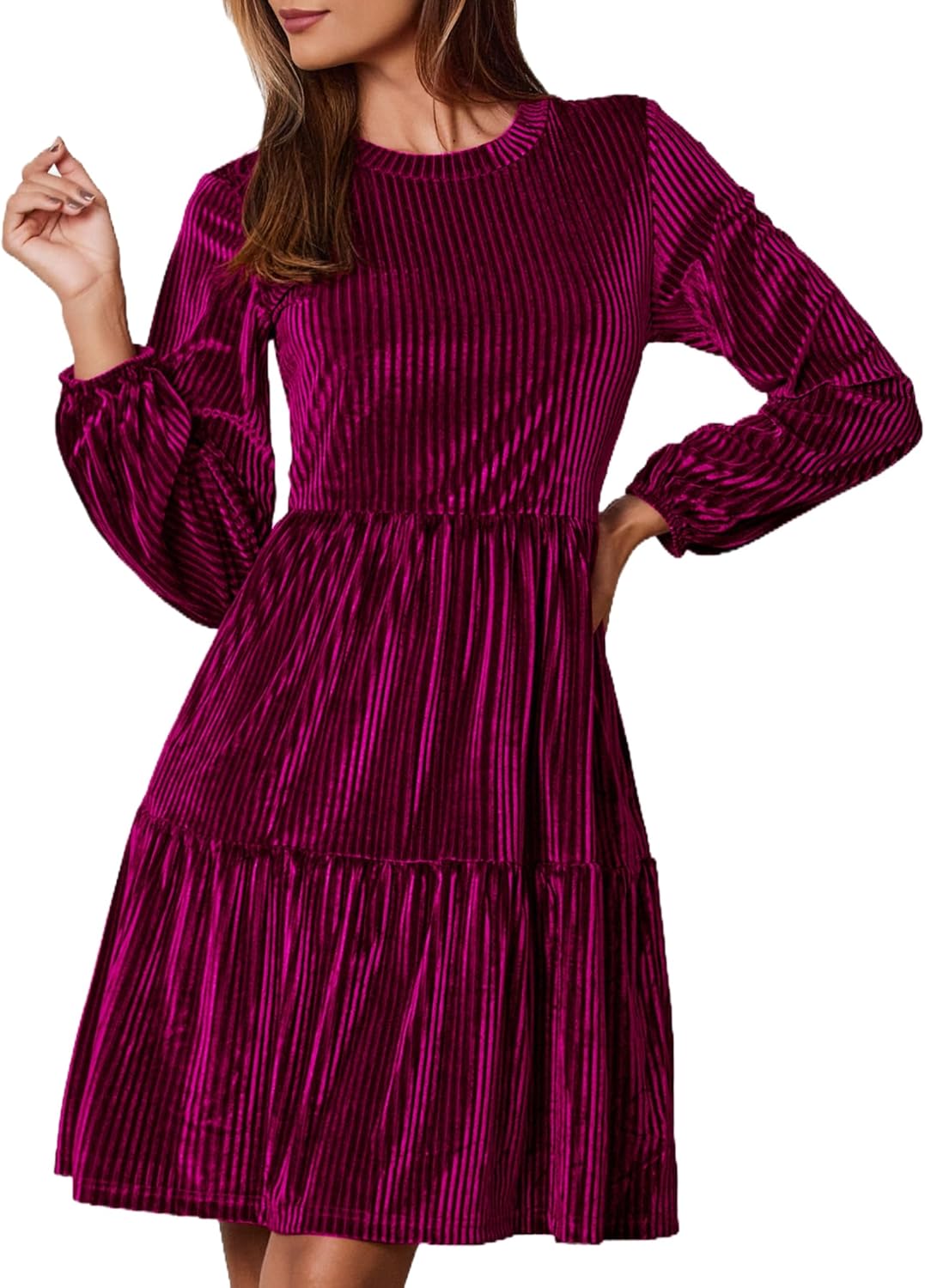 Zeagoo Women's Velvet Dress Elegant Evening Dress