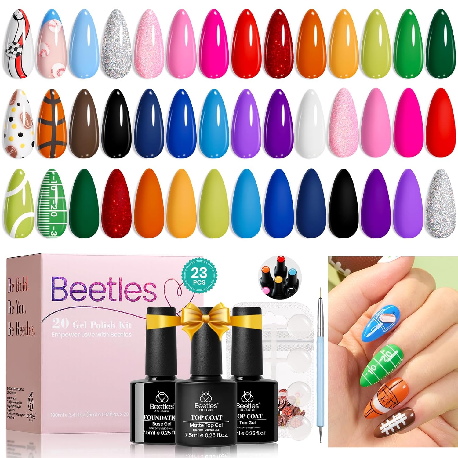 Blokecore- Gel Colors Set with Top and Base Coat mlEach Spring Nails