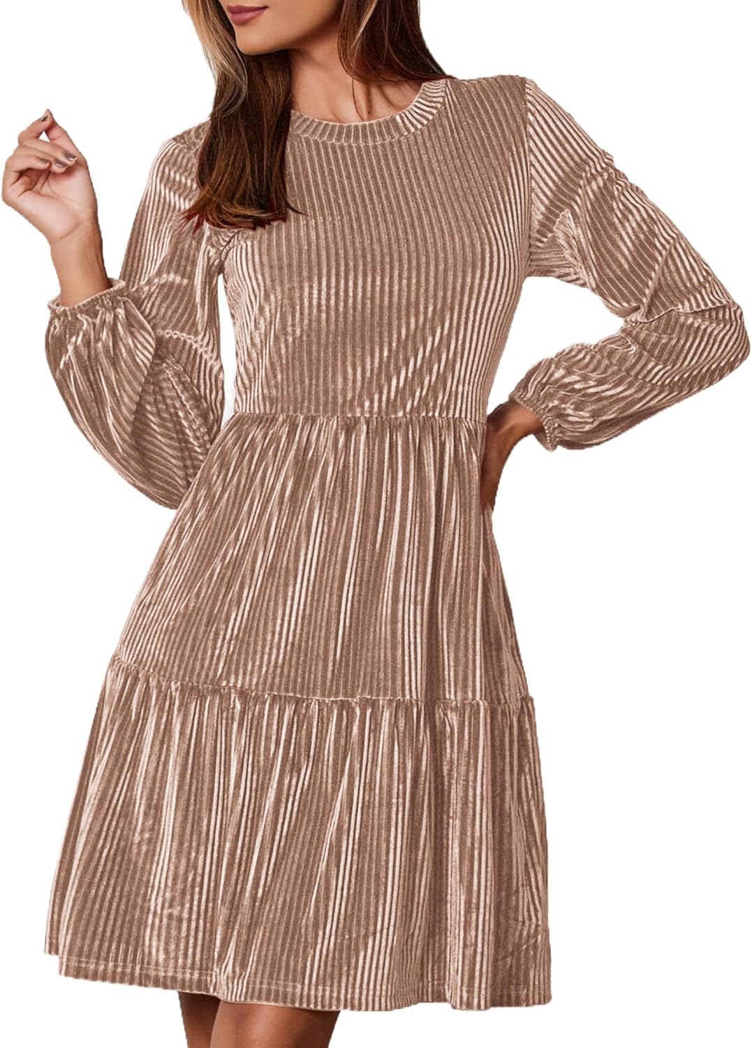 Zeagoo Women's Velvet Dress Elegant Evening Dress