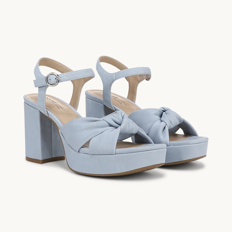LifeStride Shoes August Dress Sandal Blue Faux Leather .