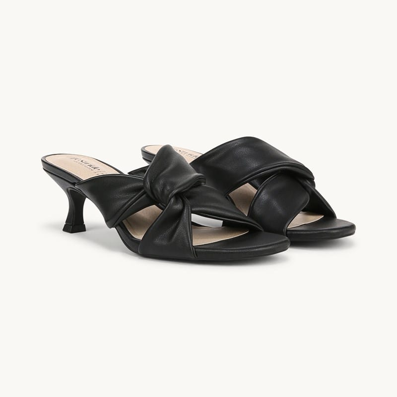LifeStride Shoes Nori Dress Sandal Black Faux Leather Fabric .