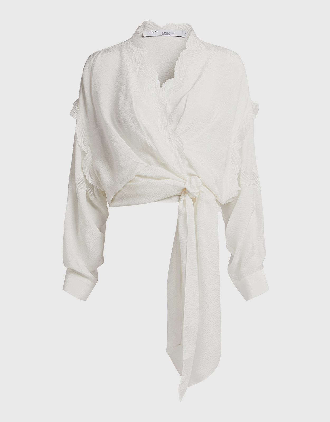 IRO Jarl Lace Trim Wrapped Blouse - FR