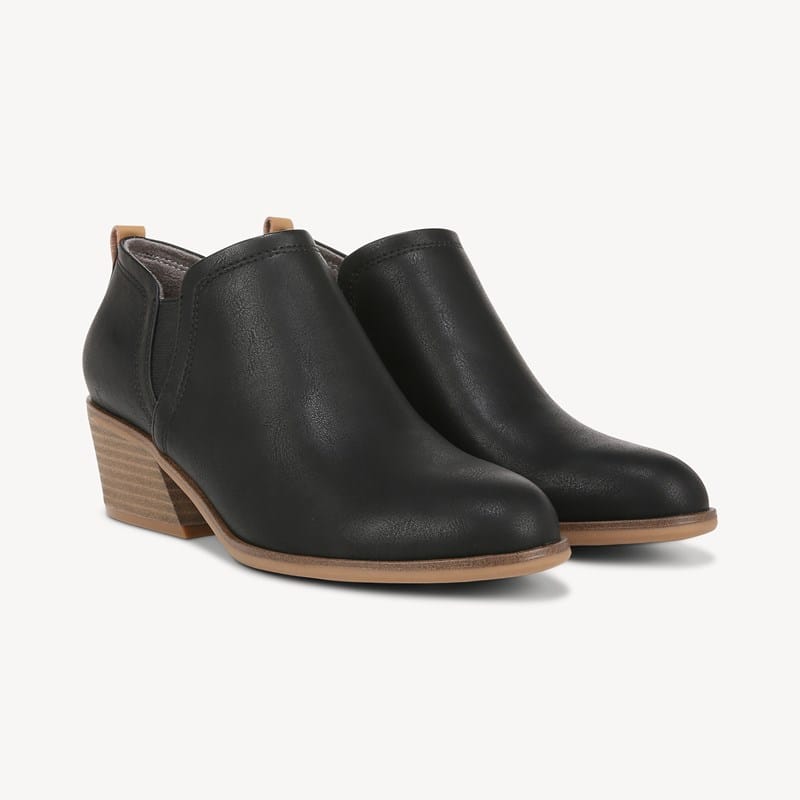 Dr. Scholl's Women's Laurel Ankle Bootie Boots Black Synthetic DRSCH Suede .