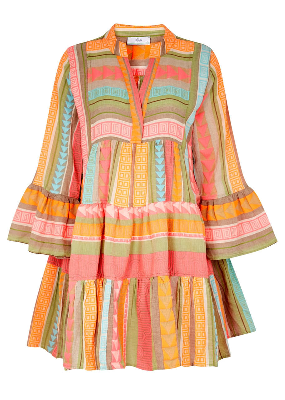 Devotion Ella Embroidered Stretch Mini Dress, Mini Dress, Multicolour - Multicoloured