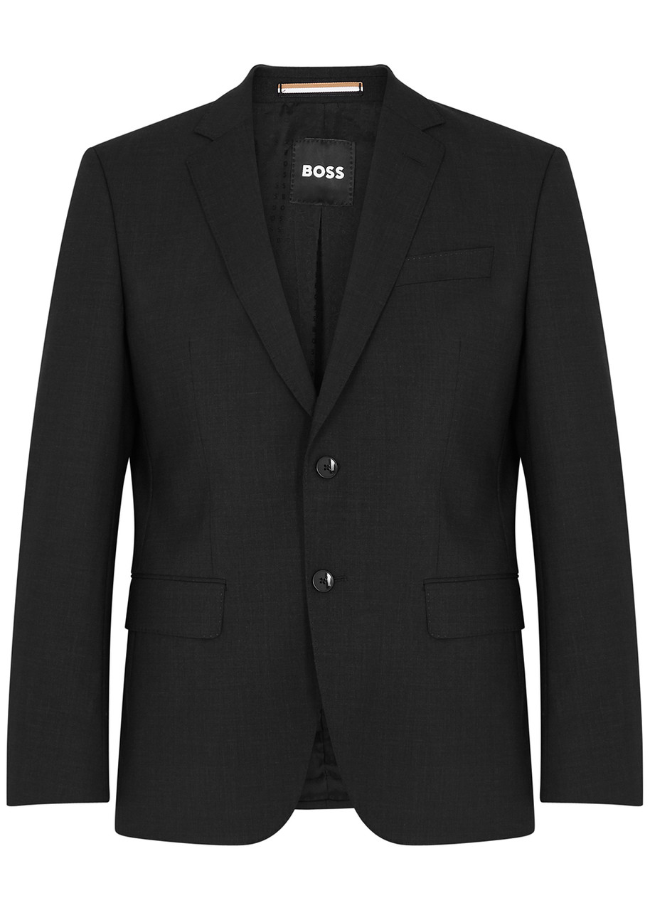 Boss Slim Stretch-wool Blazer - Grey