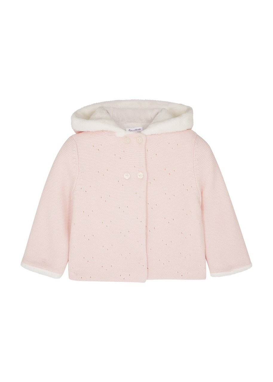 Tartine ET Chocolat Kids Rose Pink Hooded Cotton-blend Coat - Months