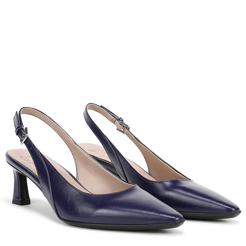 Naturalizer Women's Tansy Slingback Dress Shoes Blue Faux Leather - Size . W