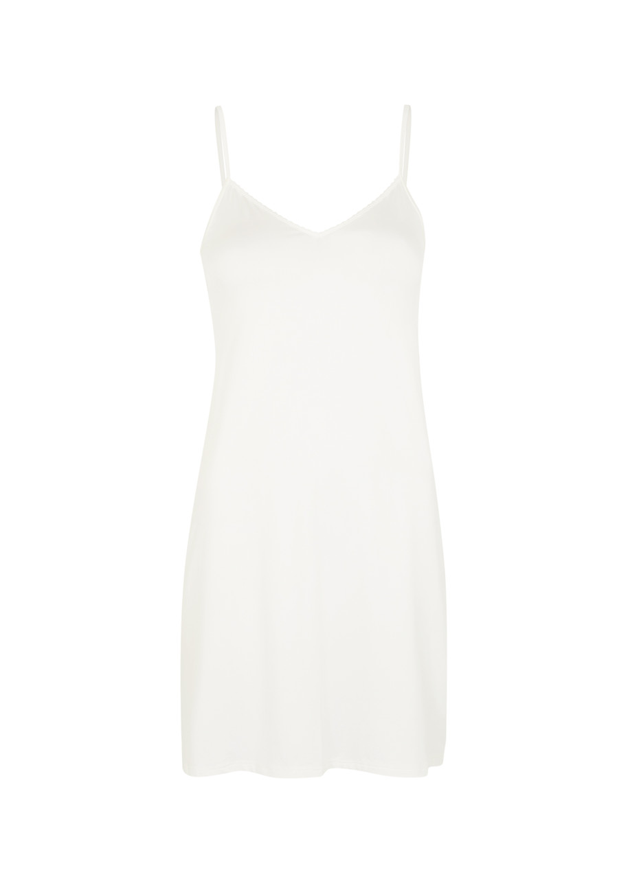 Hanro Satin Deluxe Slip Dress - Off White