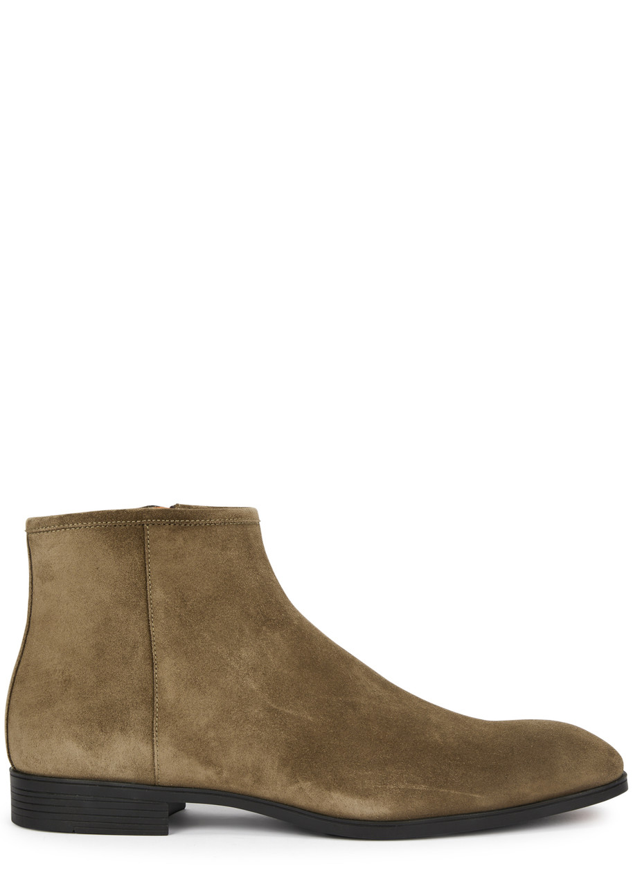 Santoni Suede Ankle Boots - Brown
