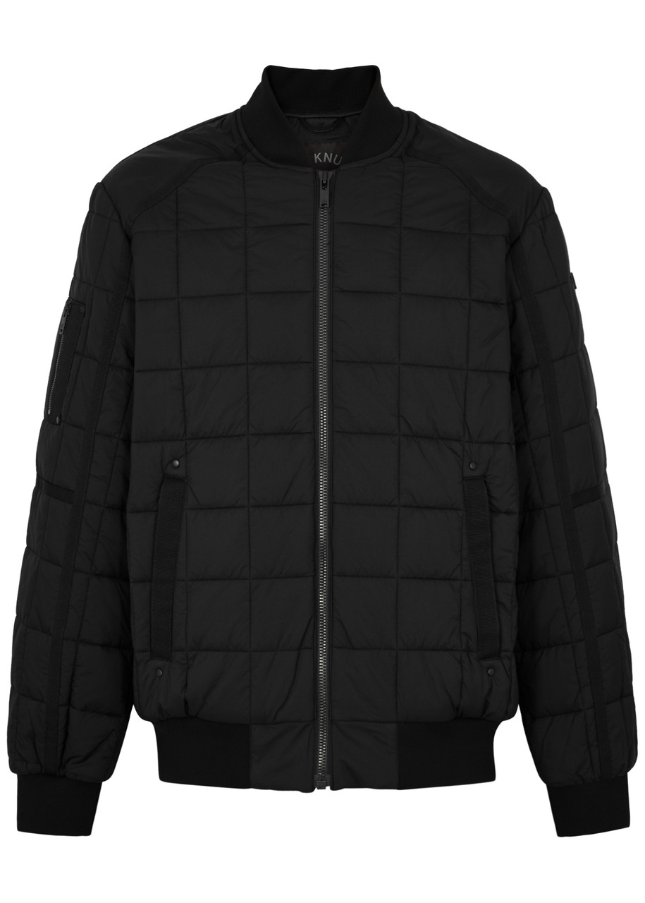 Moose Knuckles Mitchell Quilted Shell Bomber Jacket - Black