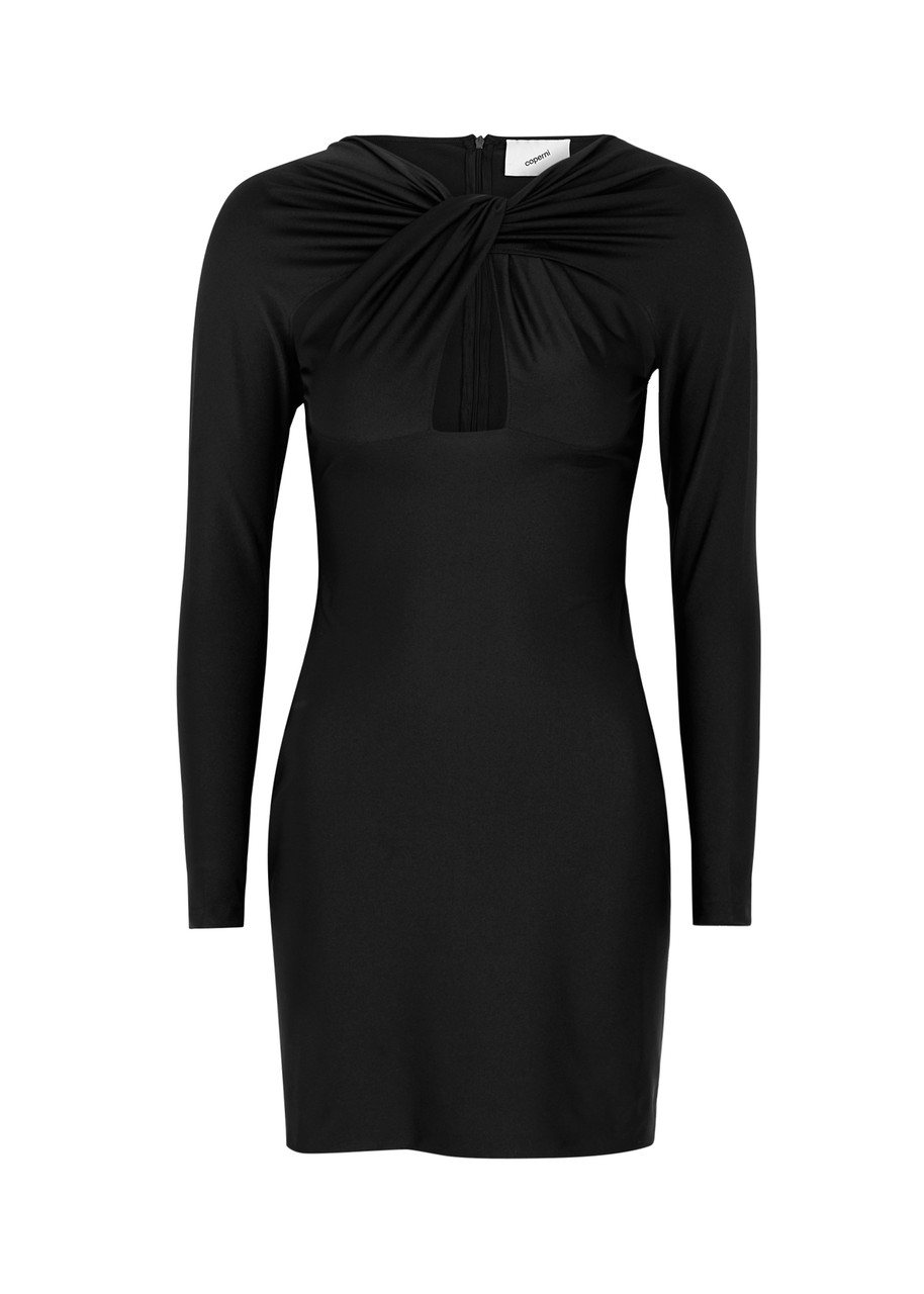 Coperni Twisted Cut-out Stretch-jersey Mini Dress - Black