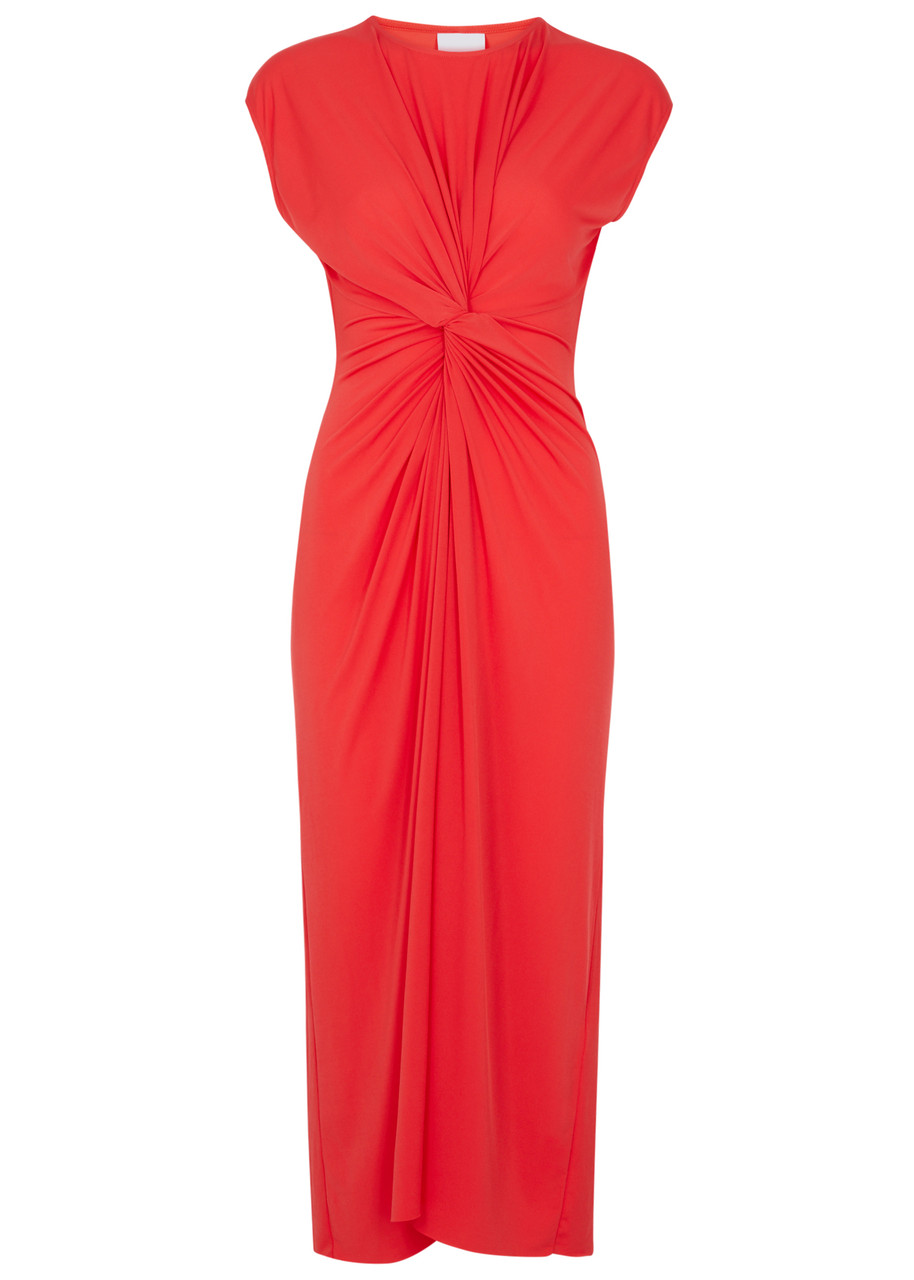 Day Birger ET Mikkelsen Joan Knotted Jersey Midi Dress - Red