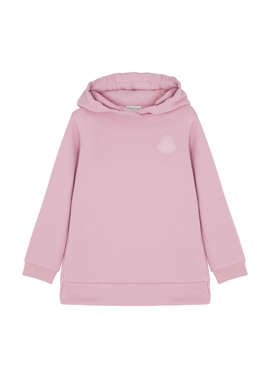 Moncler Kids Logo Panelled Cotton Jumper Dress - Pink -