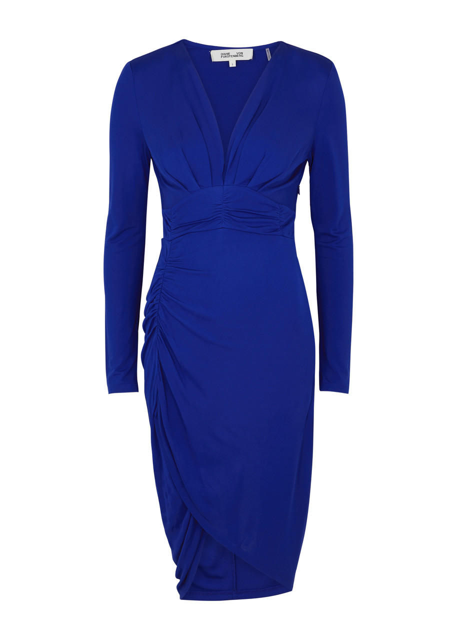Diane Von Furstenberg Magena Jersey Midi Dress - Blue - M M