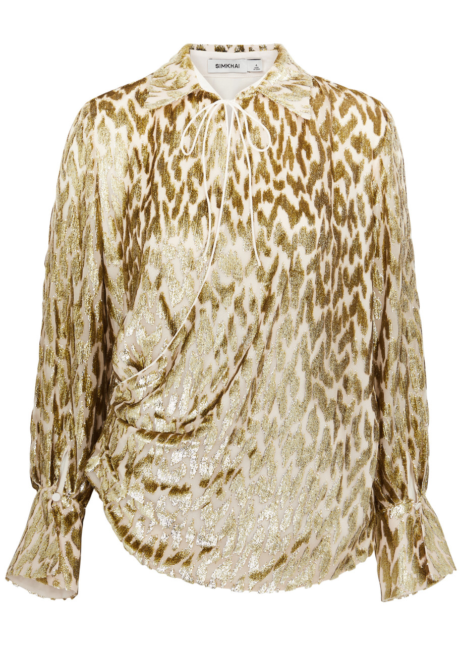 Simkhai Luella Lam fil Coup Blouse - Gold - S