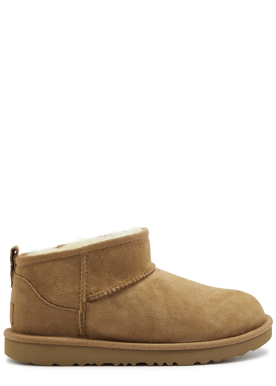 Ugg Kids Classic Ultra Mini Suede Ankle Boots - Brown - IT Kids