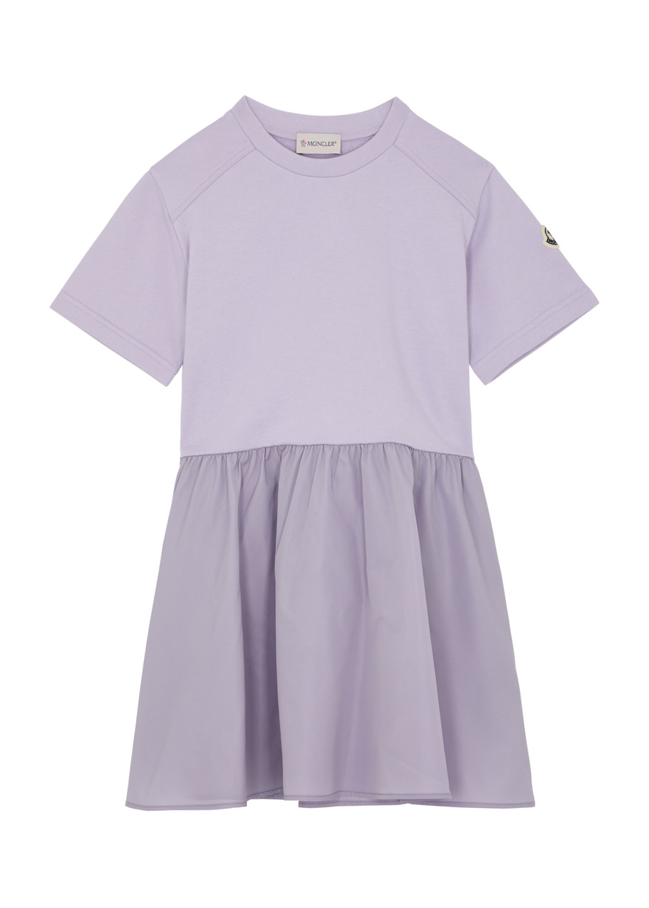Moncler Kids Jersey and Shell Dress - - Purple - A