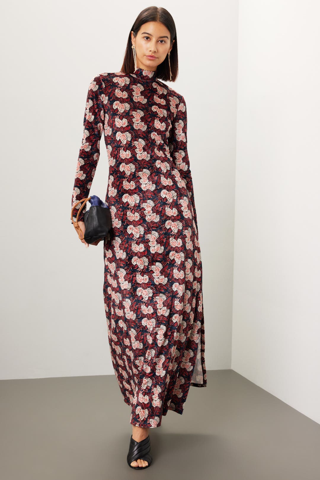 Autumn Adeigbo Bryce Floral Maxi Dress Multicolored-purple-print