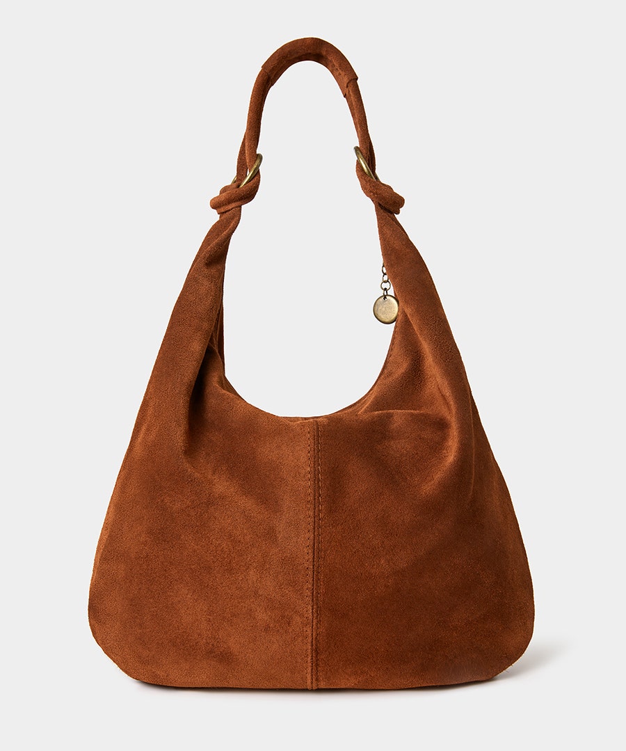 Women's Easy Street Hobo Suede Bag - Tan - by Joe Browns