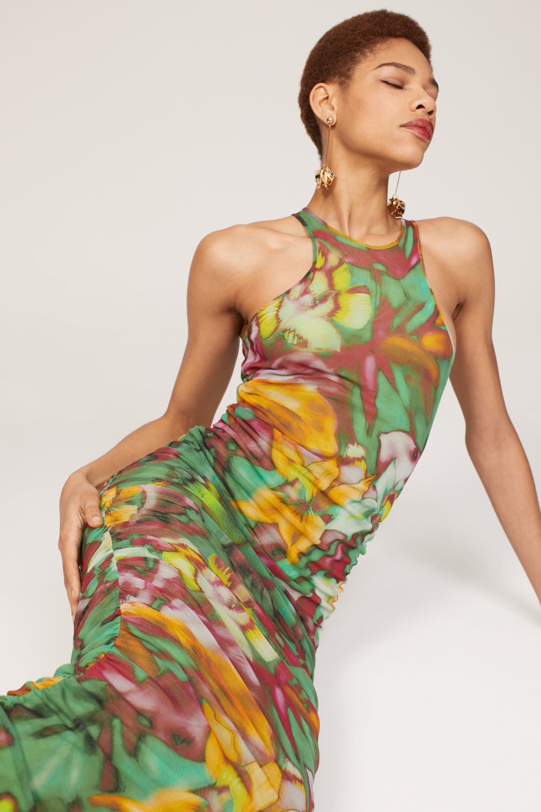 Andamane Morgana Midi Dress Multicolored-print