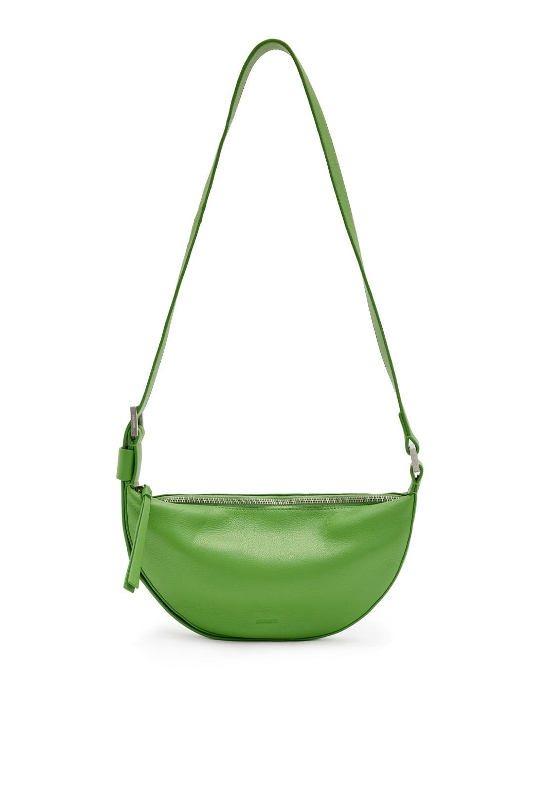 AllSaints Green Half Moon Crossbody Bag Green
