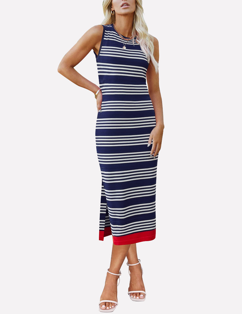 Zeagoo Womens Bodycon Midi Dresses Casual Sleeveless Dress