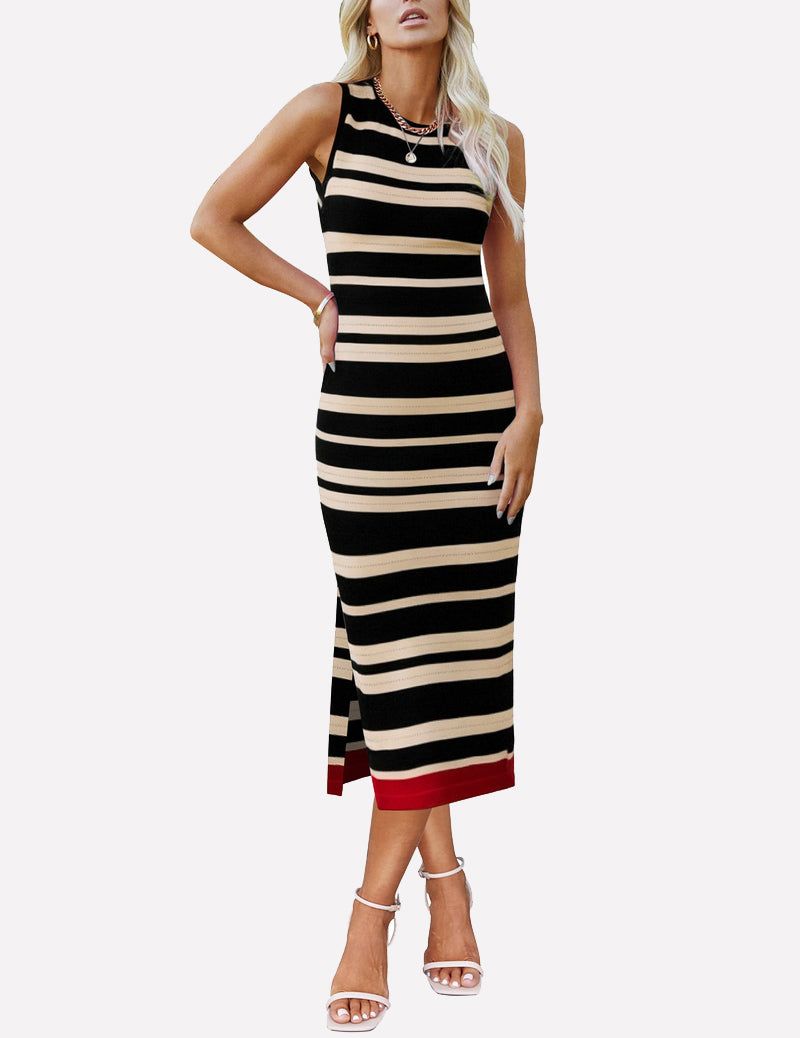 Zeagoo Womens Bodycon Midi Dresses Casual Sleeveless Dress