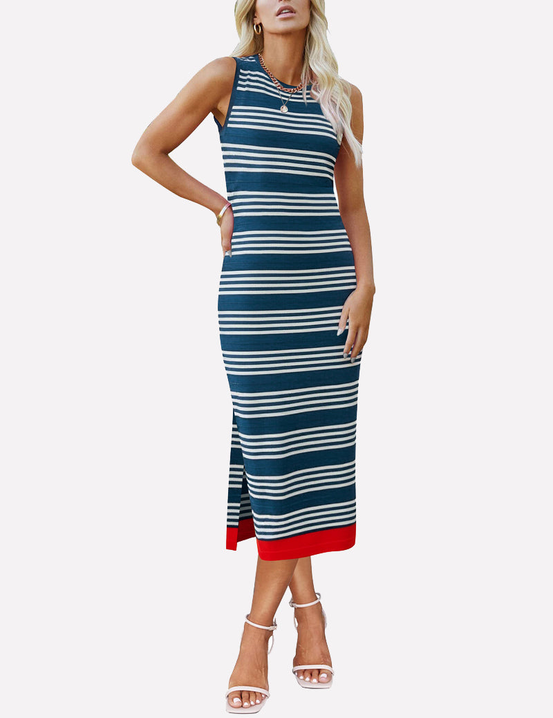 Zeagoo Womens Bodycon Midi Dresses Casual Sleeveless Dress