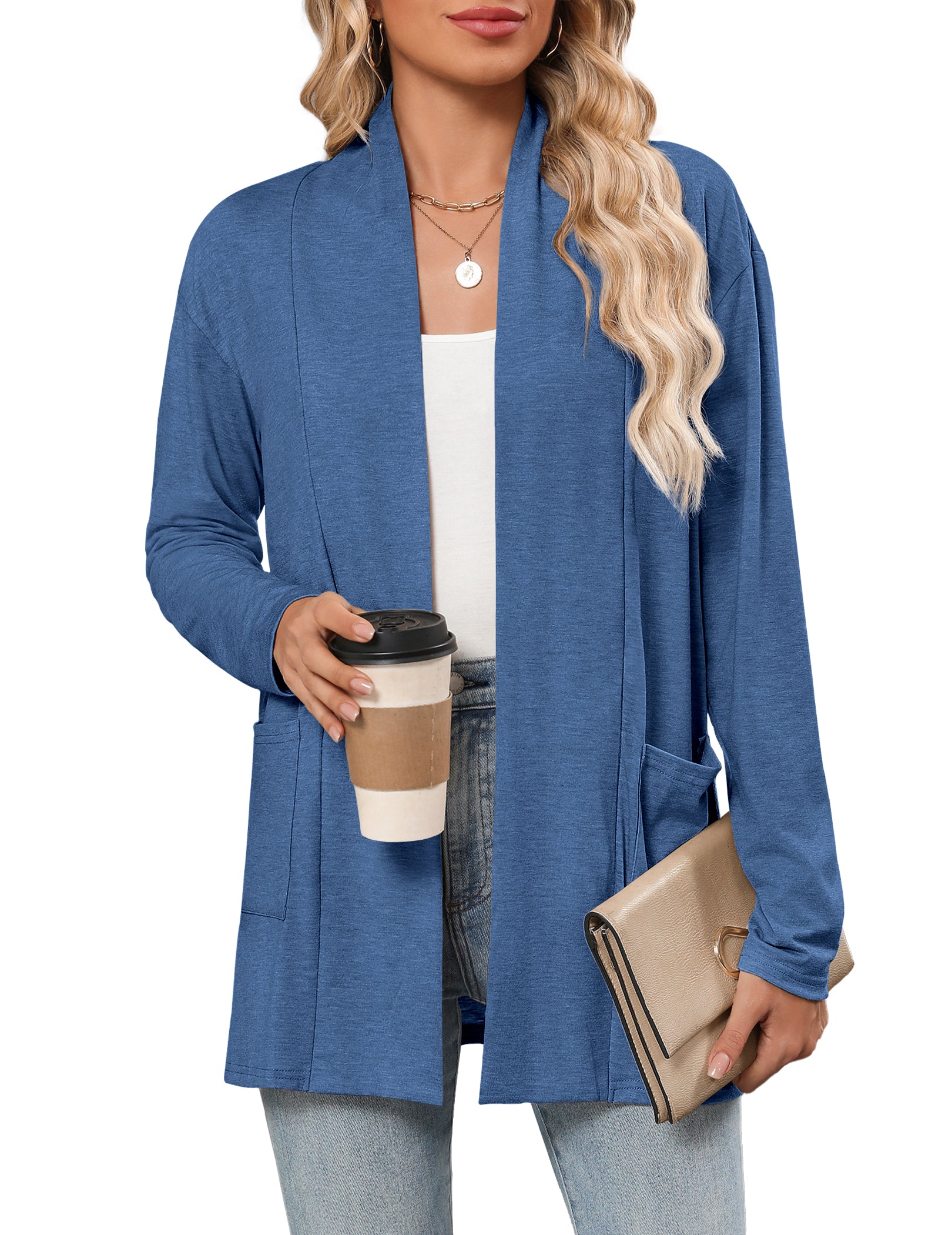 Zeagoo Women's Casual Loose Lightweight Cardigan Sweaters