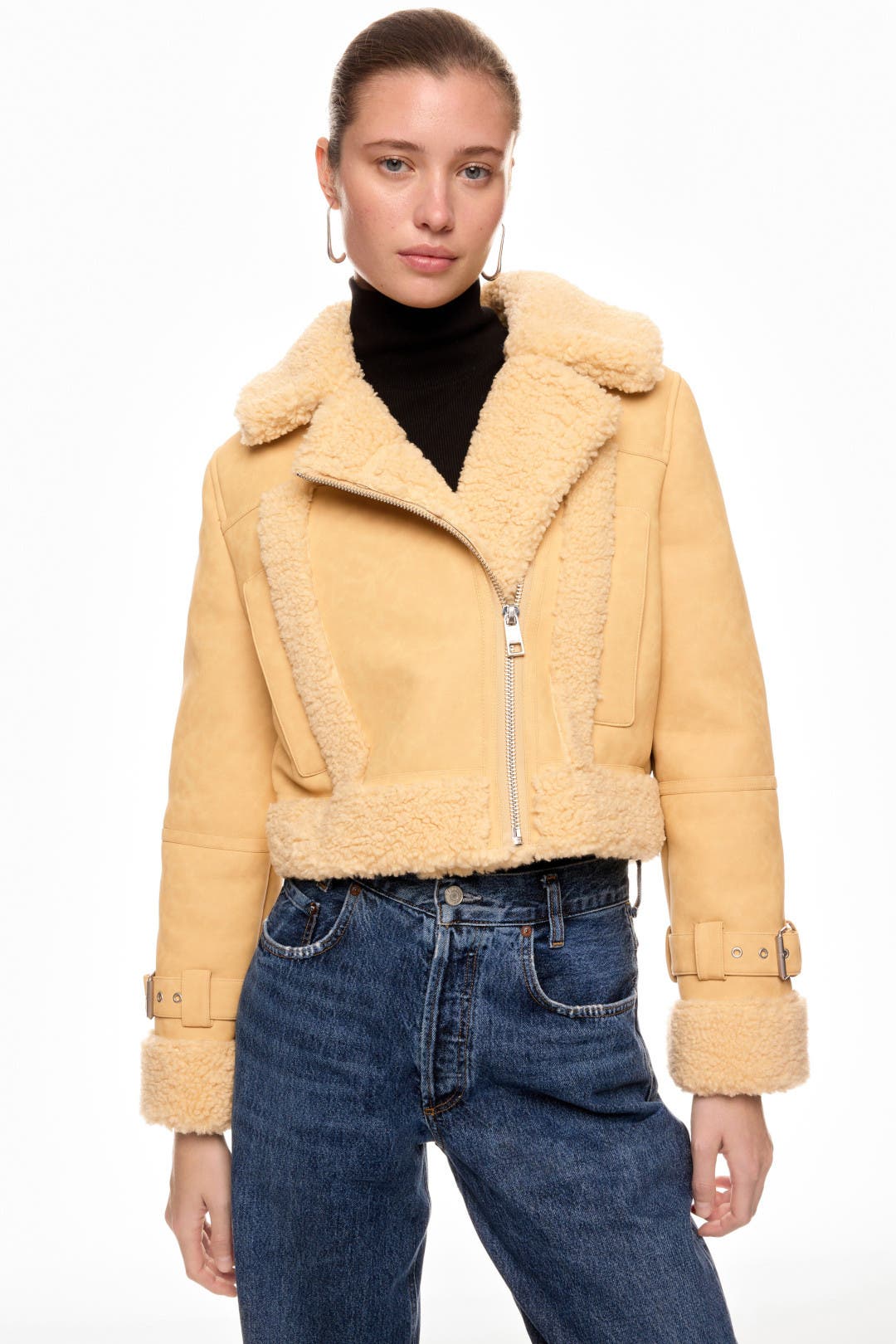 Apparis Jay Supple Sans Leather Bonded Coat Yellow