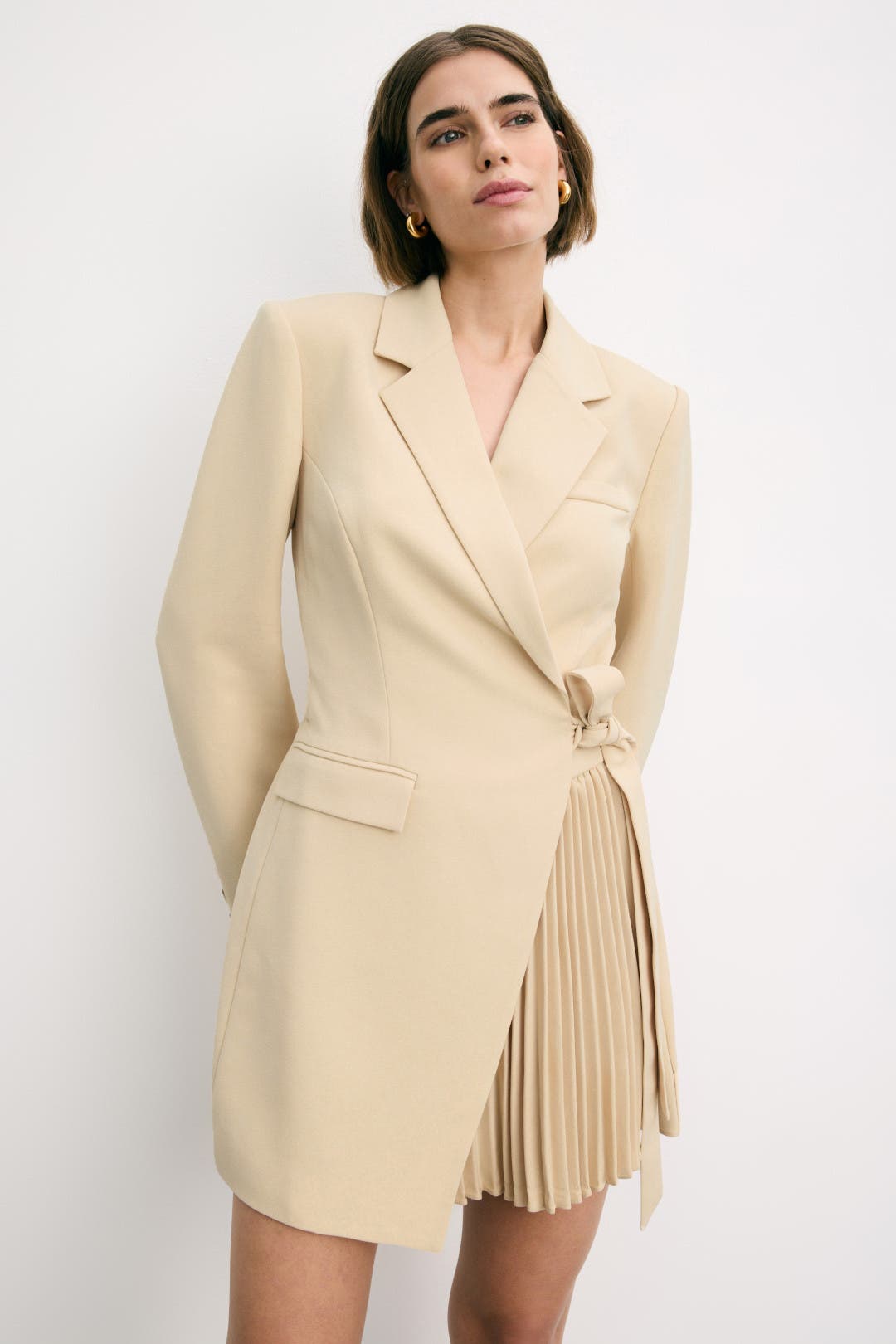Astr the Label Kesari Blazer Dress Brown