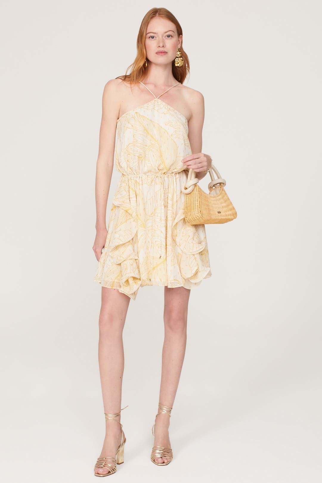 Alexis Hugo Dress Yellow-gold-print
