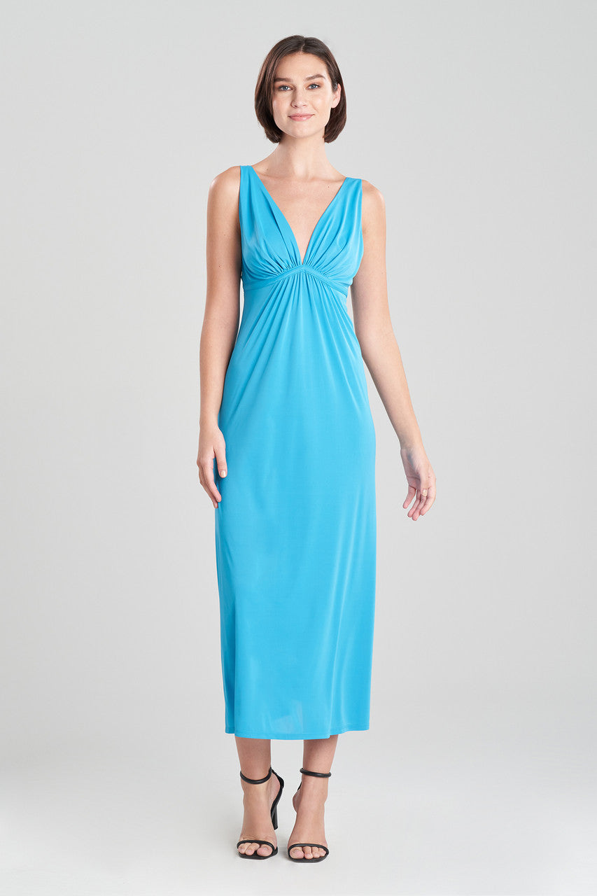 Aphrodite Slip Dress - Heather Aurora Blue X