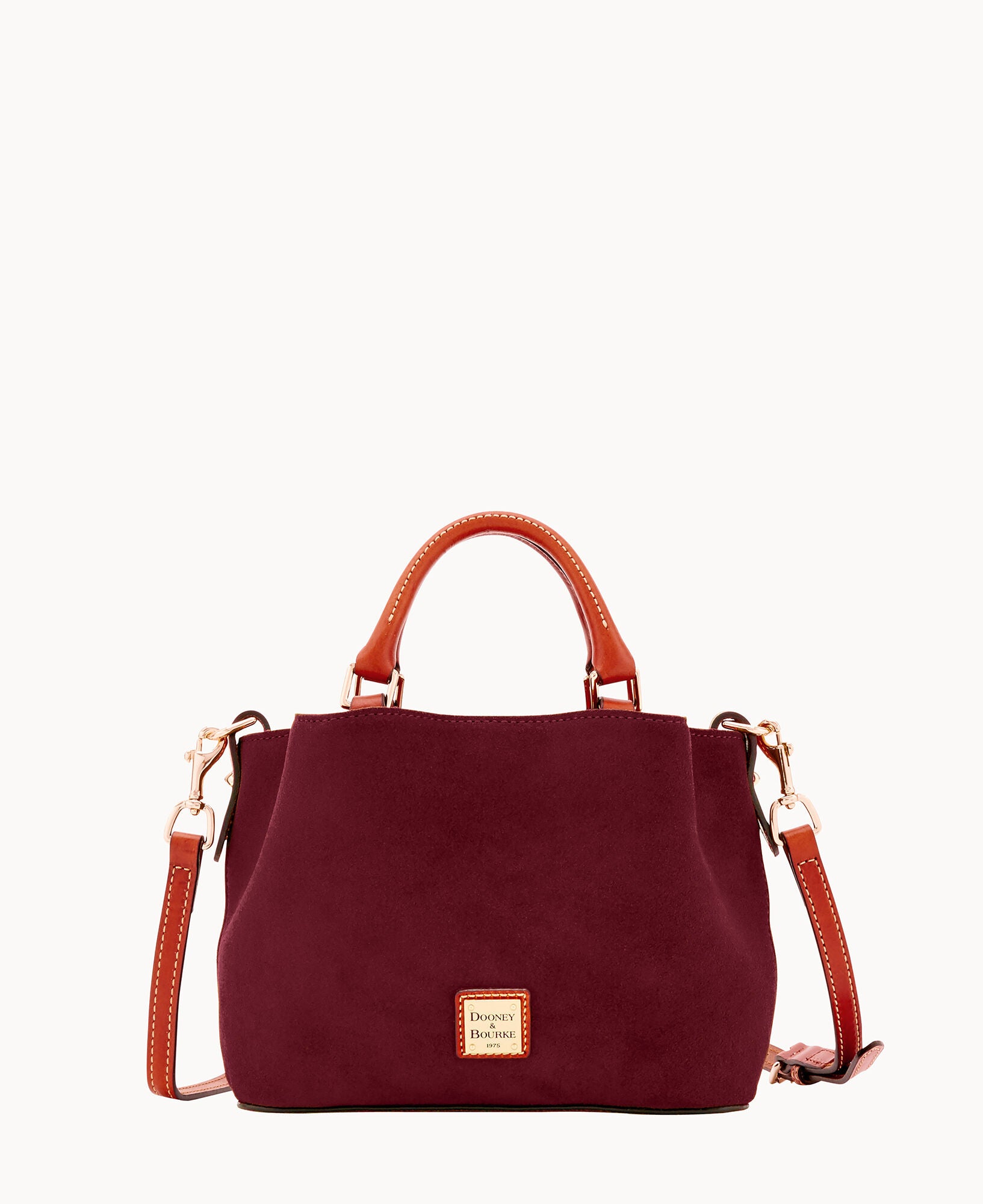 Dooney & Bourke Women's Suede Mini Barlow Satchel Bag in Wine