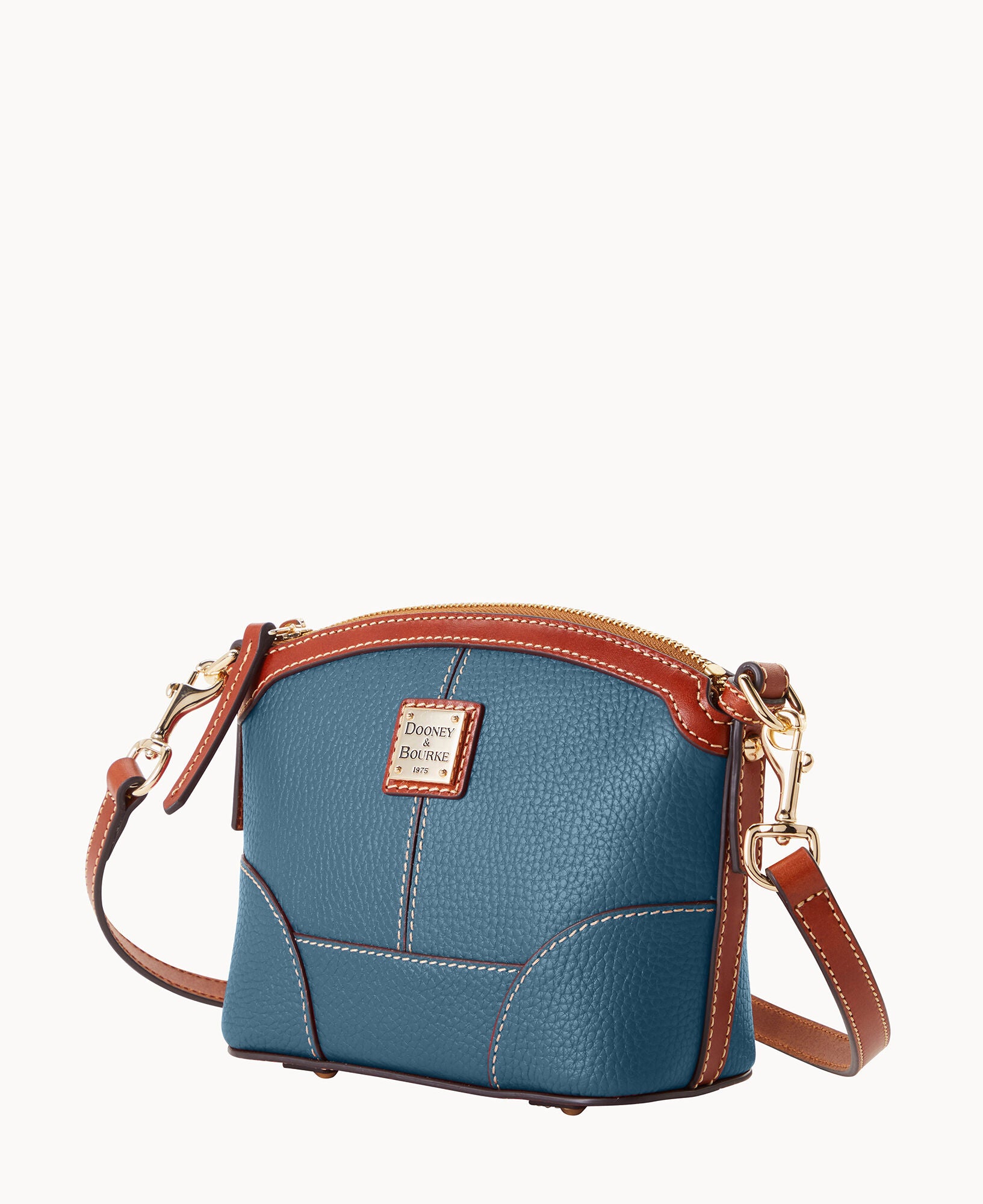 Dooney & Bourke Women's Pebble Grain Mini Domed Crossbody Bag in Teal