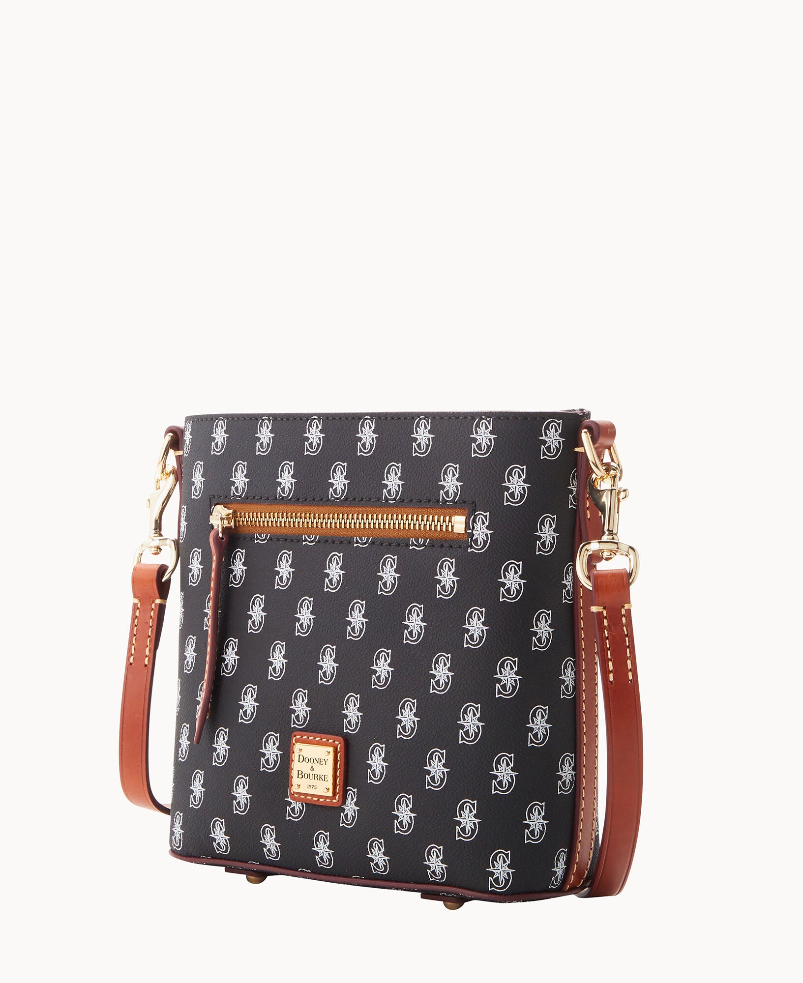 Dooney & Bourke Women's MLB Mariners Small Zip Crossbody Bag in Black