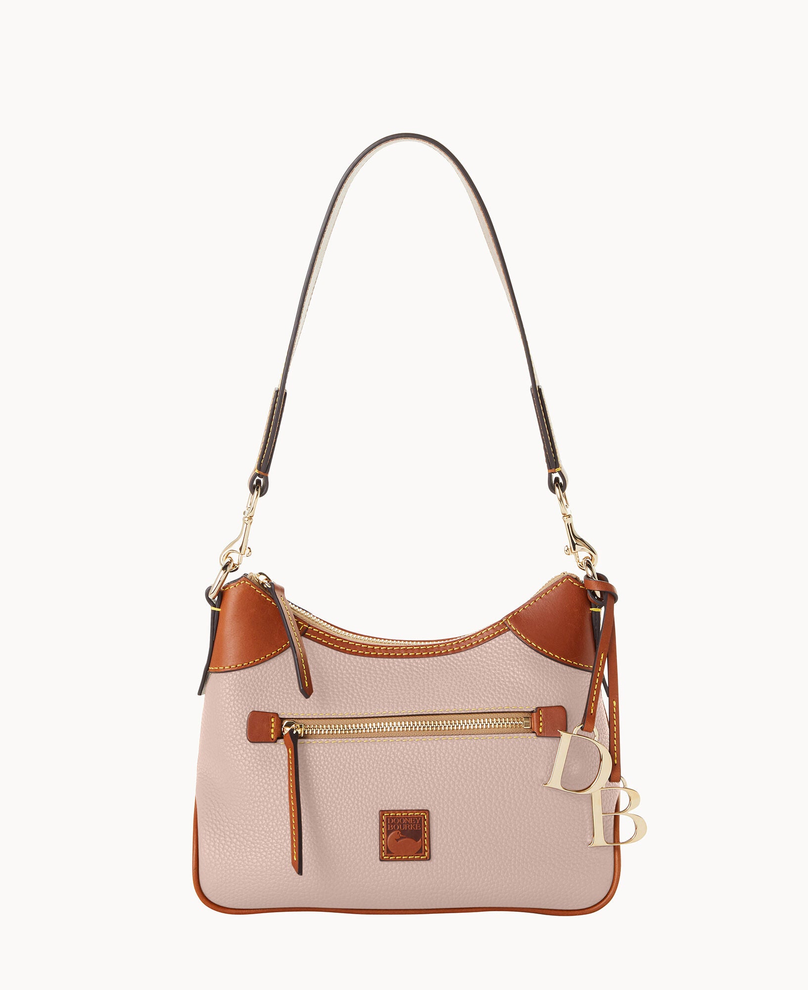 Dooney & Bourke Women's Pebble Grain Small Hobo Shoulder Bag in Oyster