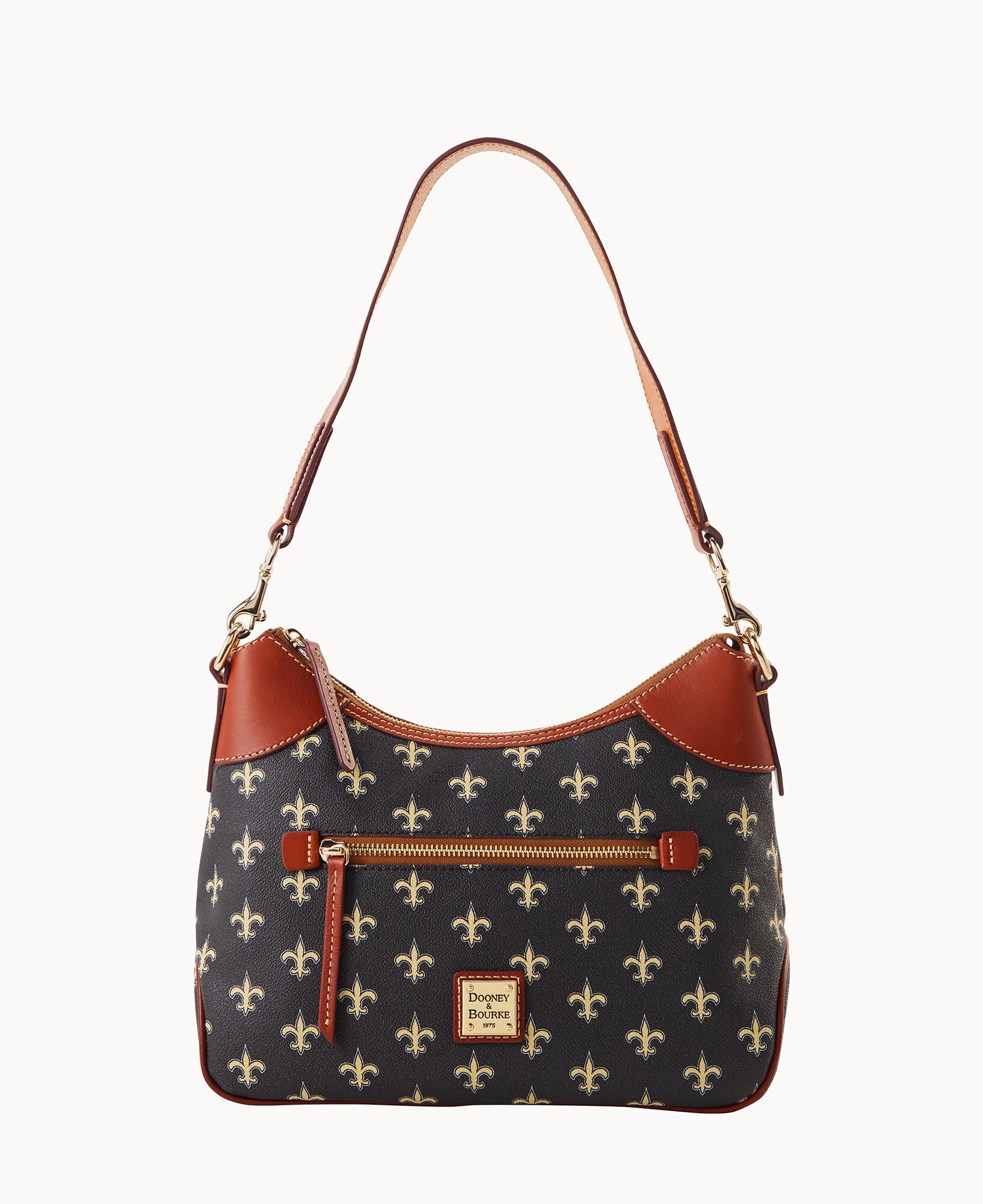 Dooney & Bourke Women's NFL Saints Hobo Shoulder Bag in Black