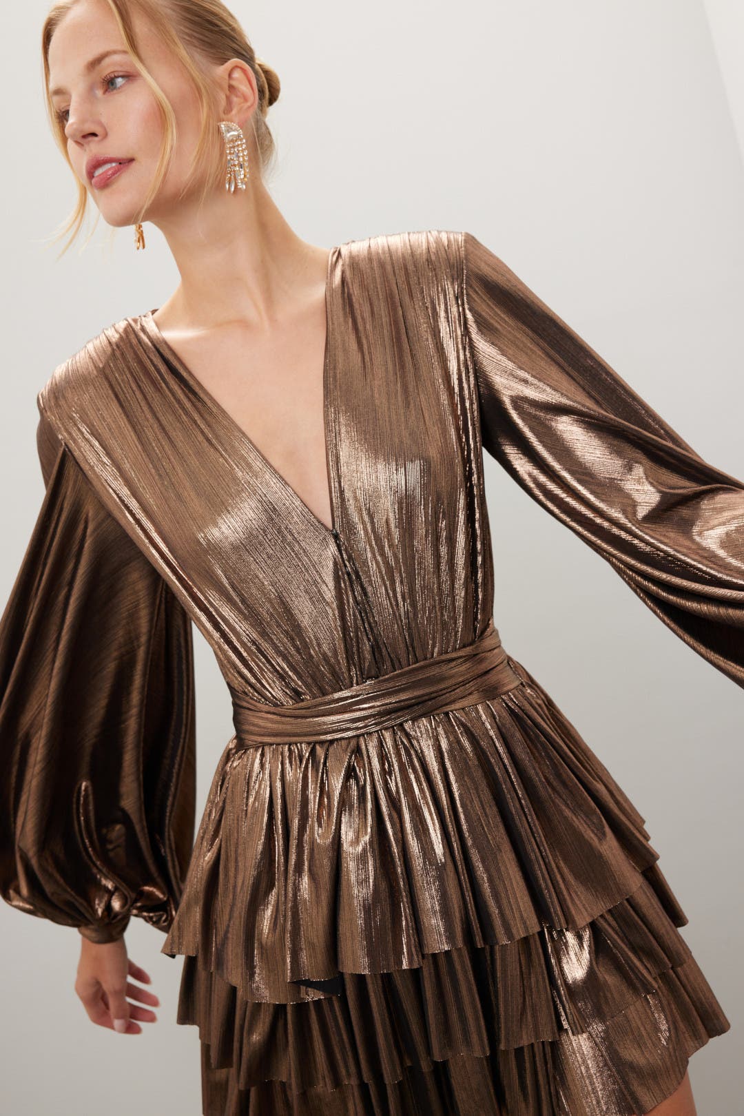 Bronx Banco Bellerose Mini Dress Gold
