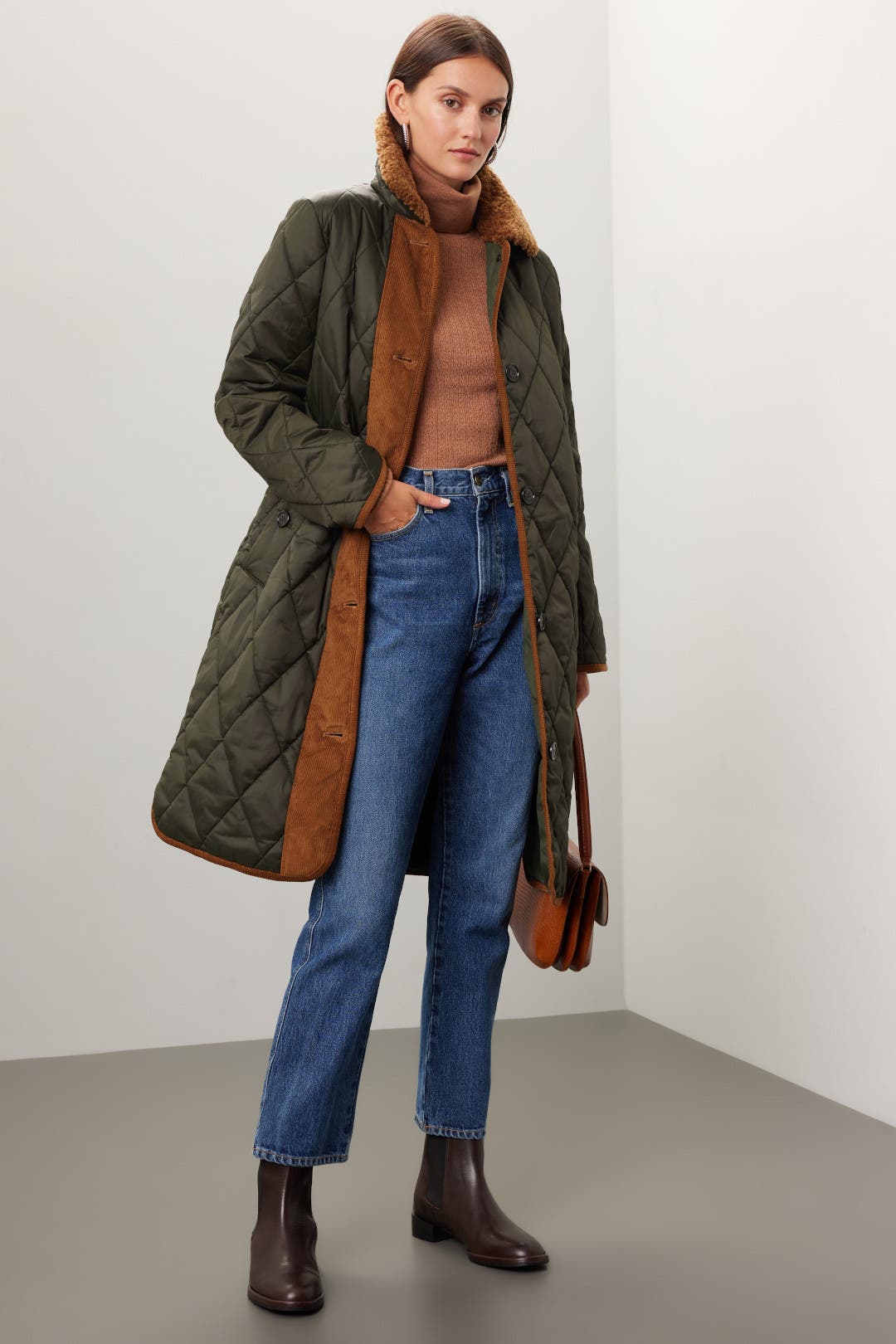 Barbour Mulgrave Quilted Coat Green-brown